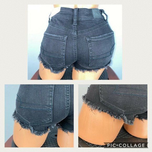 AE Ne(x)t Level Stretch 00 Black Hi-Rise Shortie - Picture 7 of 10